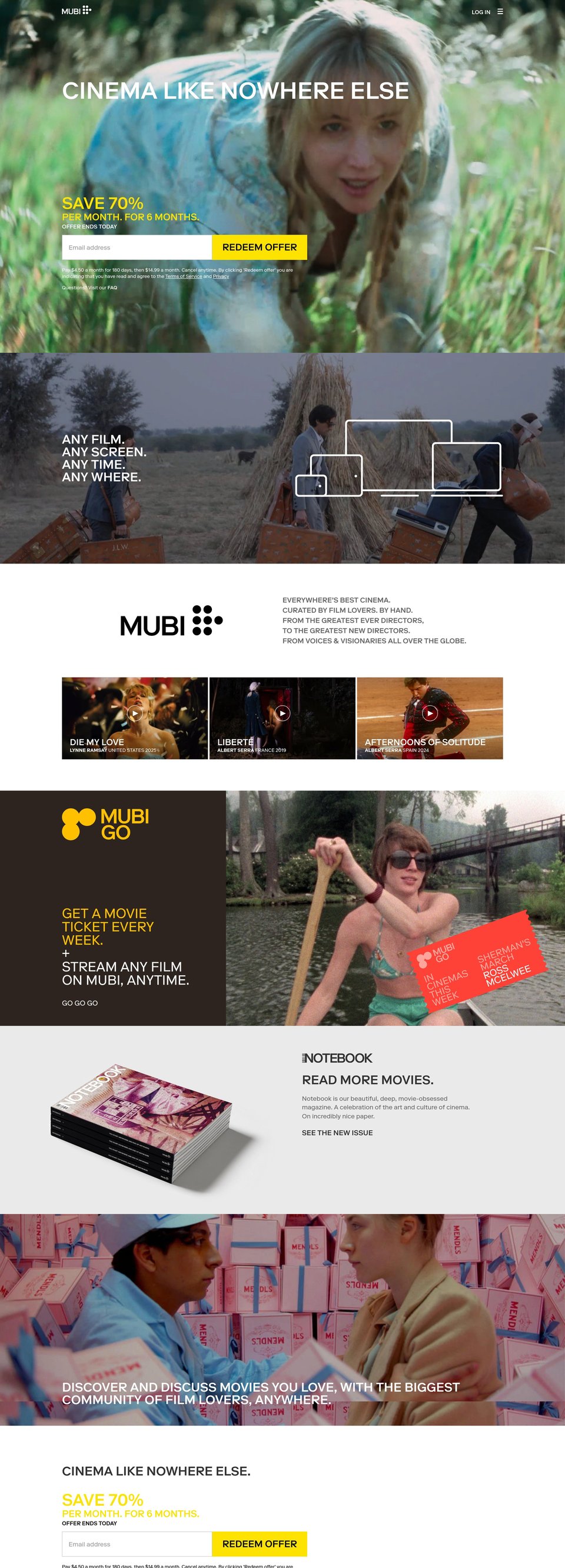 MUBI desktop